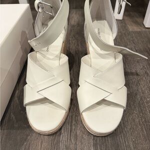 Treasure & Bond Off White Sandal Wedges
